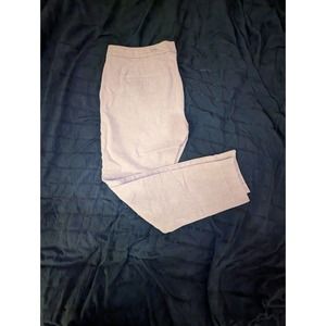 Banana Republic Womens Straight Leg Pants Beige Flat Front Zipper Chino 4